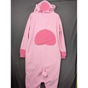 HUTUTU Pink Angel Alien Fleece Costume Pajamas XL One Piece Hooded Pockets